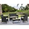 Manhattan Comfort Imperia Steel Rattan 4-Piece Patio Conversation Set with Cushions in Cream OD-CV008-CR - alternate 9